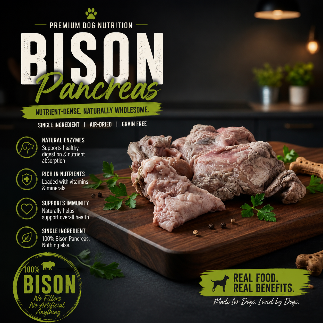 Bison Pancreas/Thymus for Dogs
