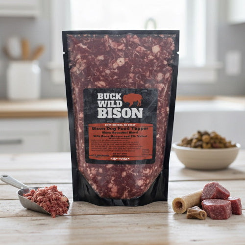bison raw dog food topper | dog food