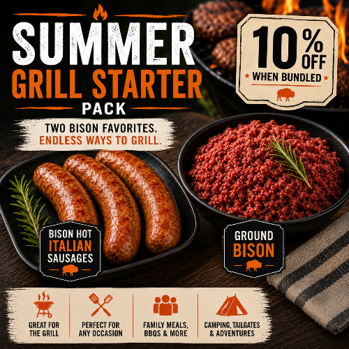bison sausage and ground bison meat  bundle