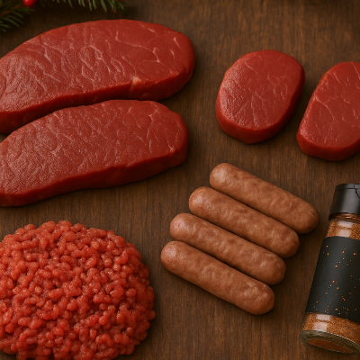 bison steaks and sausage