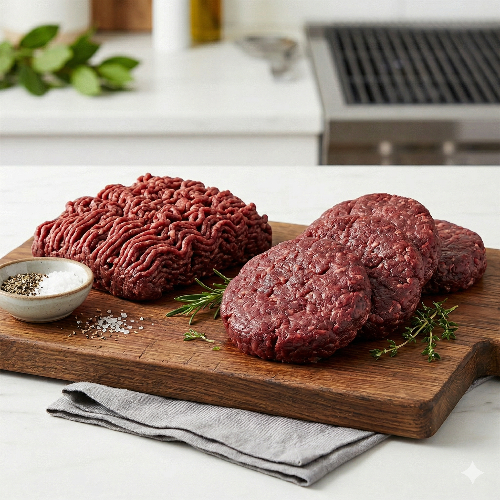 bison burgers and bison ground meat bundle