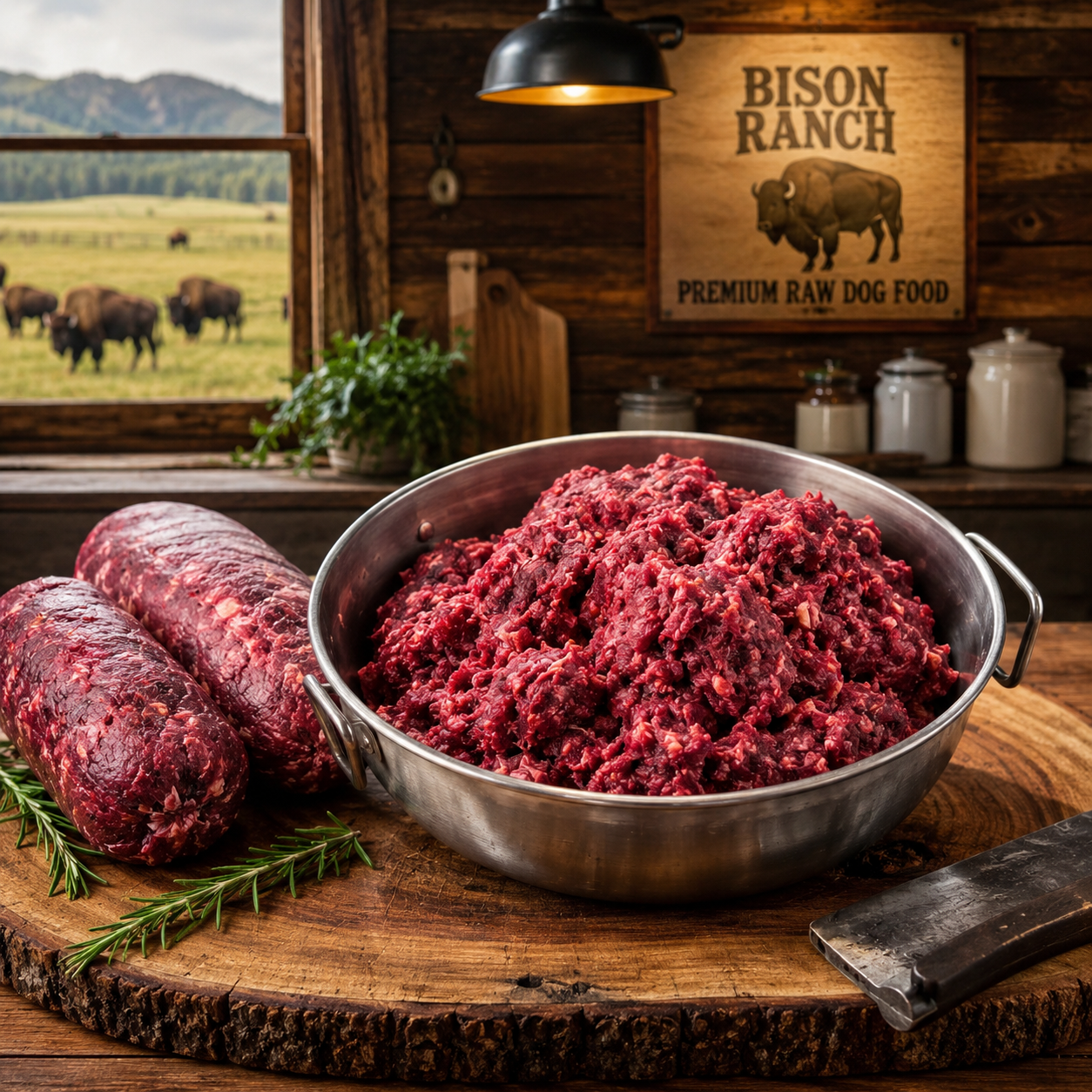 Bison Raw Dog Food Blend