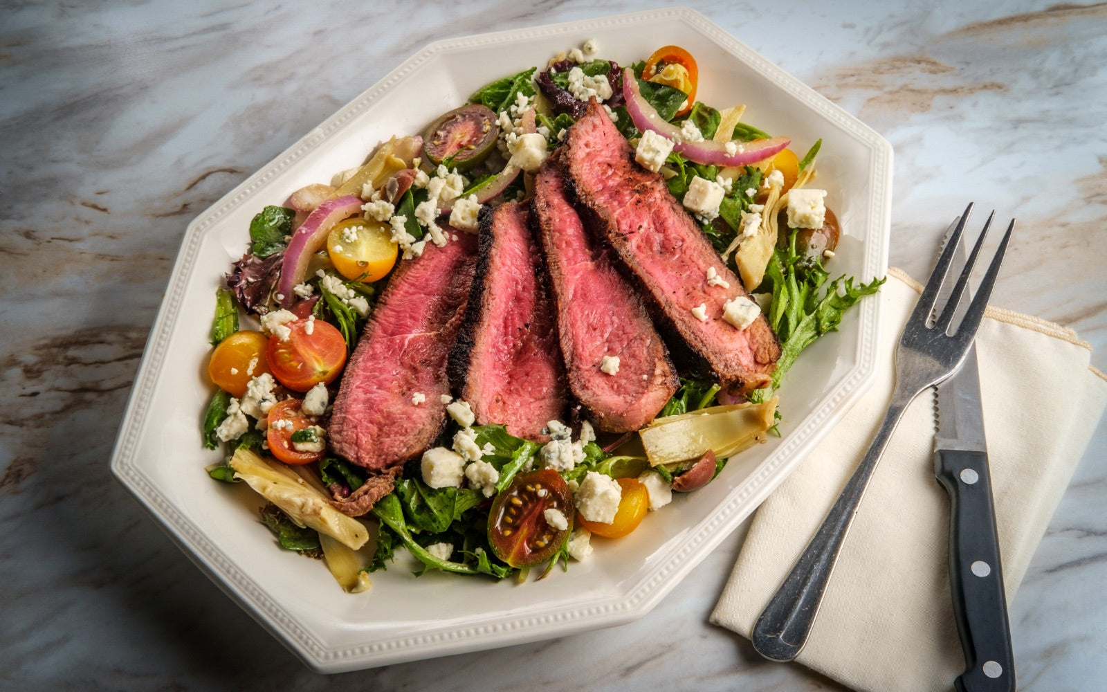 bison steak salad | Buck Wild Bison Meat